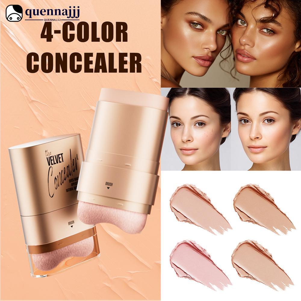 QUENNA 2-Em-1 Corretivo Fundação Vara Cobre Olheiras À Prova Dwaterproof Água Resistente Ao Suor Maquiagem Facial Borrac