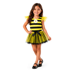 Fantasia Infantil Abelha Collant Saia Dress Up Abrakadabra