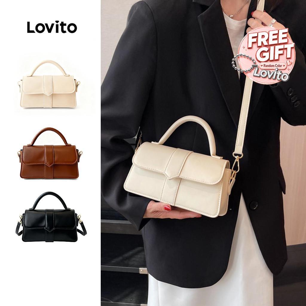 (Lovito x Ana) Elegante Bolsa de Ombro Pequena Design Minimalista e Sofisticado Para Mulheres LFA57110