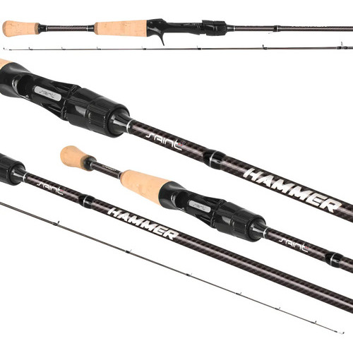 Vara De Pesca Saint Hammer Carretilha 2 Partes 1,73m 4-12lb Preto