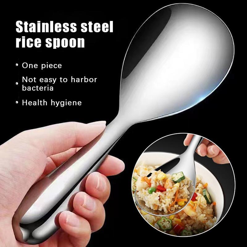 Colher De Arroz De Aço Inoxidável 304 , Anti-Escaldante , Grande Capacidade , Panela Thien , Utensílios De Mesa Multiuso