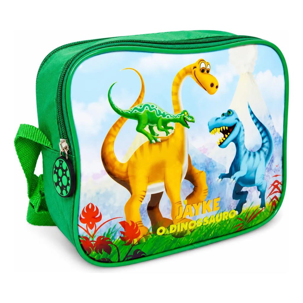 Lancheira Termica Escolar Infantil Dinossauro Wincy Verde