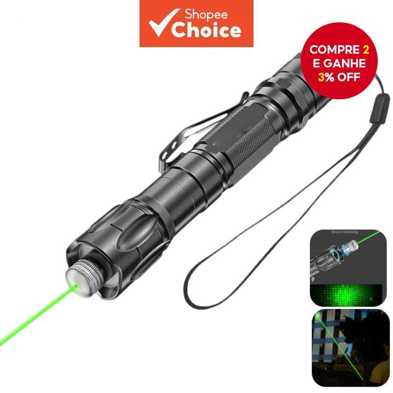 Caneta Laser Verde Potente 20000m - Caneta Laser Pointer 18650 USB Recarregável, Luz Laser Pointer, Brinquedo Laser