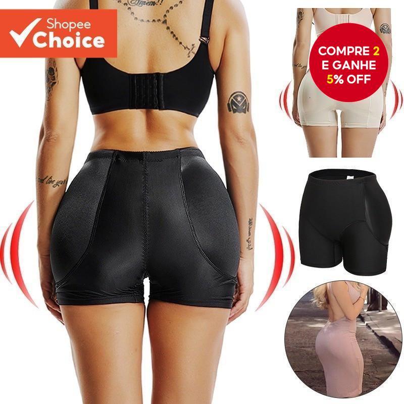 Shorts Push Up Intensificadores De Quadril Feminino – Levantador De Bunda Acolchoado E Sem Costura Para Curvas , Modelad