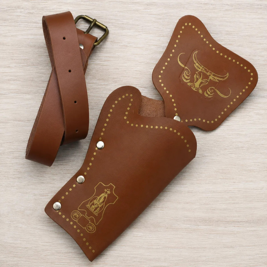 Coldre Com Cinto Cowboy Xerife Festa Junina Marrom Unico