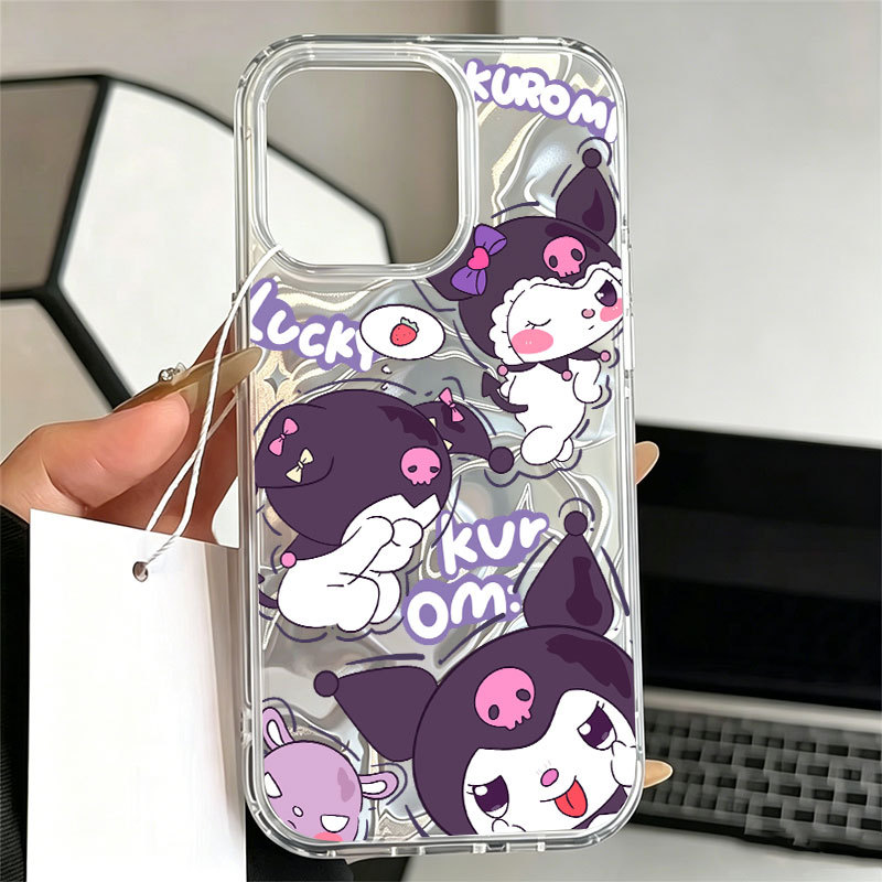 Capa Para Samsung S24 Plus S23 FE S23 Ultra S21 S22 S20 A56 A55 A54 A16 A15 A35 Roxo Kuromi Caso