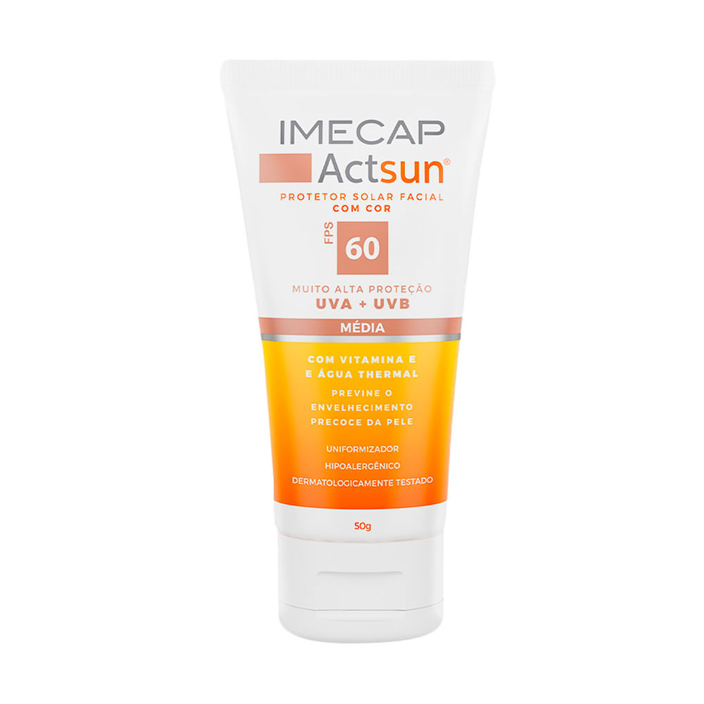 Protetor Solar Imecap Actsun FPS 60 Cor Média 50g