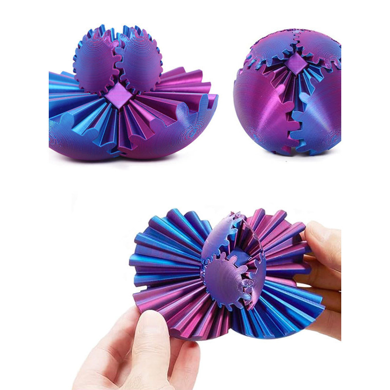 Engrenagem Giratória Impressa Em 3D Fidget Ball Stress Relief Toy Sensory Hand Spinner