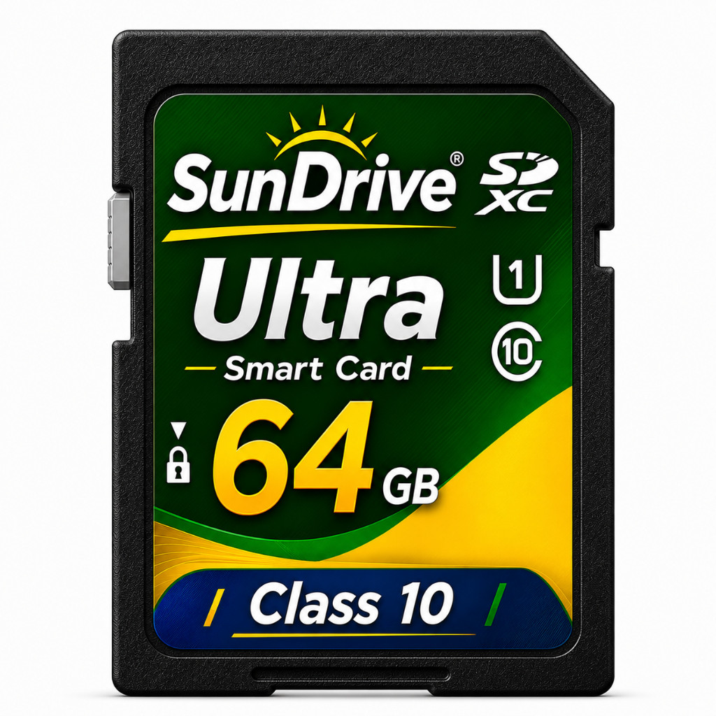 Cartão de Memória 64GB Classe 10 U1 para Câmeras DSLR Filmadoras e DVR