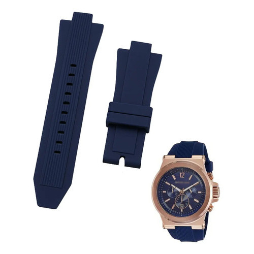Pulseira Compatível Michael Kors Azul Mk8081 Mk8303 Mk8216 Azul 0 Cm