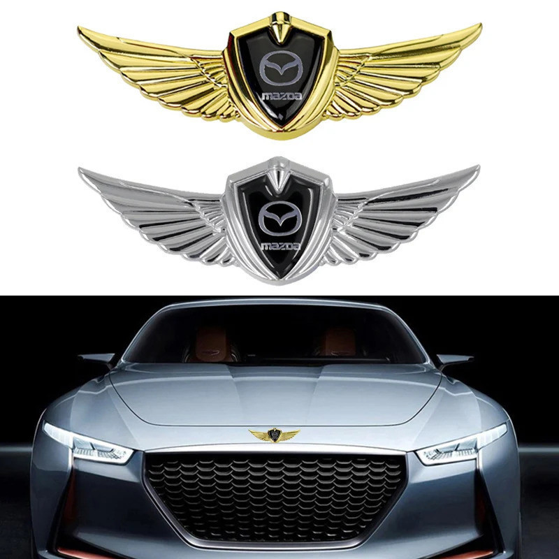 Adesivos 3D de Metal para Carro, Emblema de Capô, Decoração Automotiva para Mazda 2 3 5 6 323 626 Rx8 Mx3 Mx5 Cx9 Cx7 Cx