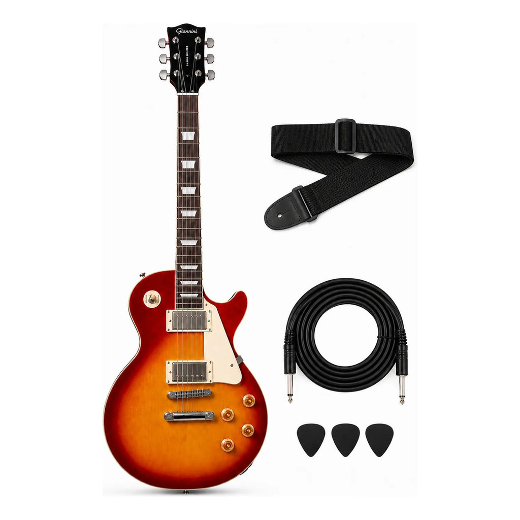 Kit Guitarra Giannini Sonic Deluxe Gae09 Dlx Cs Cabo Palheta