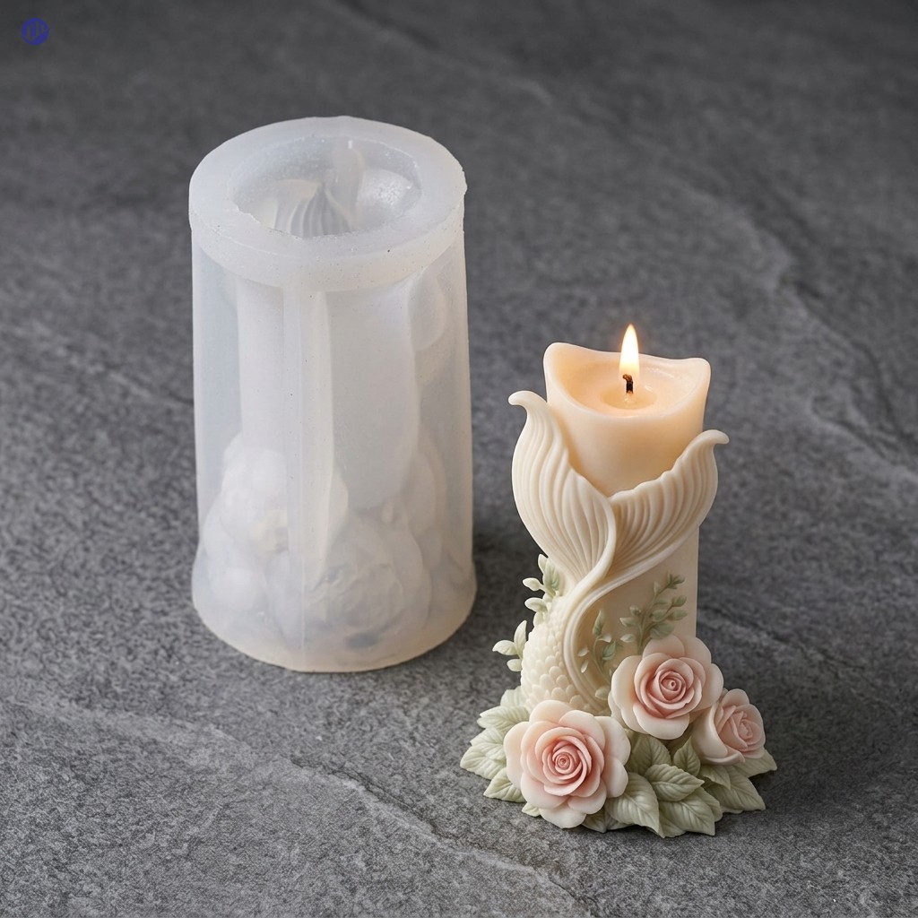 Molde De Rosa De Silicone Para Artesanato Em Resina De Gesso De Vela DIY