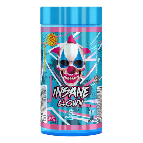 Demons Lab Beta Alanina Pré Treino Insane Clown 350g DemonsLab Sabor Fruit Punch Pó Blue Vanilla