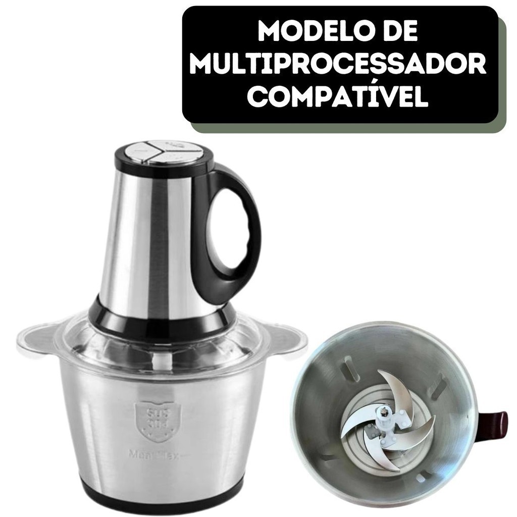 Copo de moagem de aço inoxidável 2L/3L, eixo de faca dedicado, lâmina de 4 lâminas + 8 parafusos + altura do eixo Hydra
