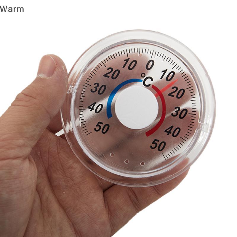 Quente Redondo Plástico Porta E Janela Termômetro Ponteiro Tipo Frio Calor Relógio Casa