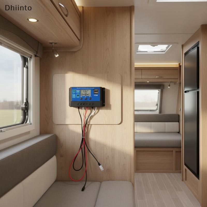 [Dhiint] Regulador De Painel Solar 12V 24V PWM 10A 20A 30A 60A Controlador De Carga Portátil Para Carregamento De Bateri