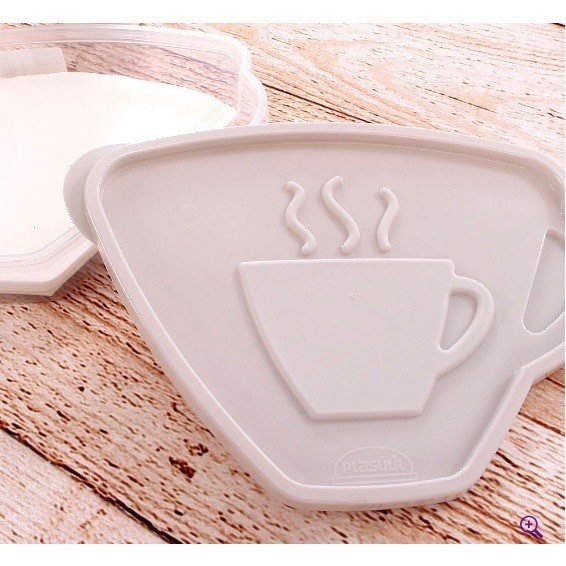 Pote Porta Filtro de Papel para Café  e  Café 103 com Tampa PLASUTIL