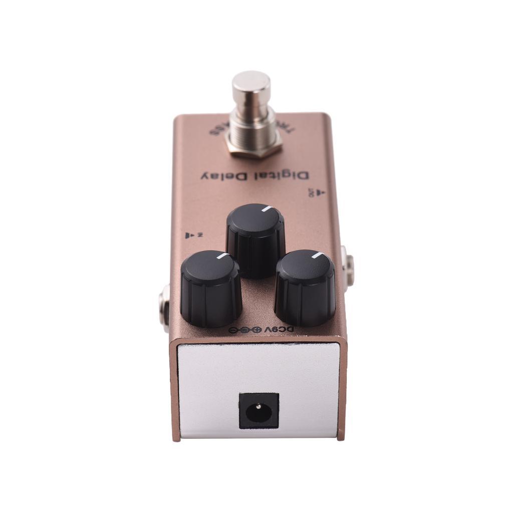 Promessa1.br Pedal de efeitos de guitarra ERYUE Atraso digital com True Bypass Botão de controles de repetição de nível