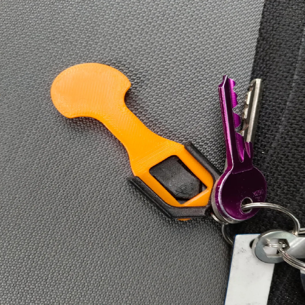 Silenciador Alarme Cinto Segurança 2 em 1 Chaveiro Resistente Universal Premium Carro Acessório Automotivo