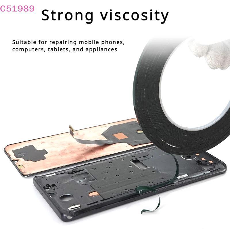 Rolo De Fita Adesiva Forte De 2-5MM 10M Para Tablet LCD Touch Moldura De Vidro Ba Capa Reparação Cola Dupla Face Telefon