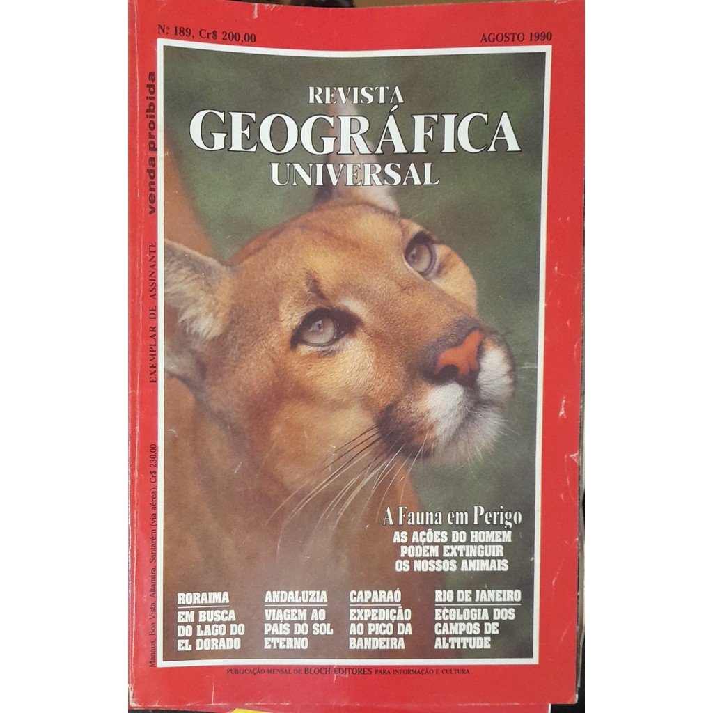 Revista Geográfica Universal nº 189 Agosto 1990 de Bloch 8006776
