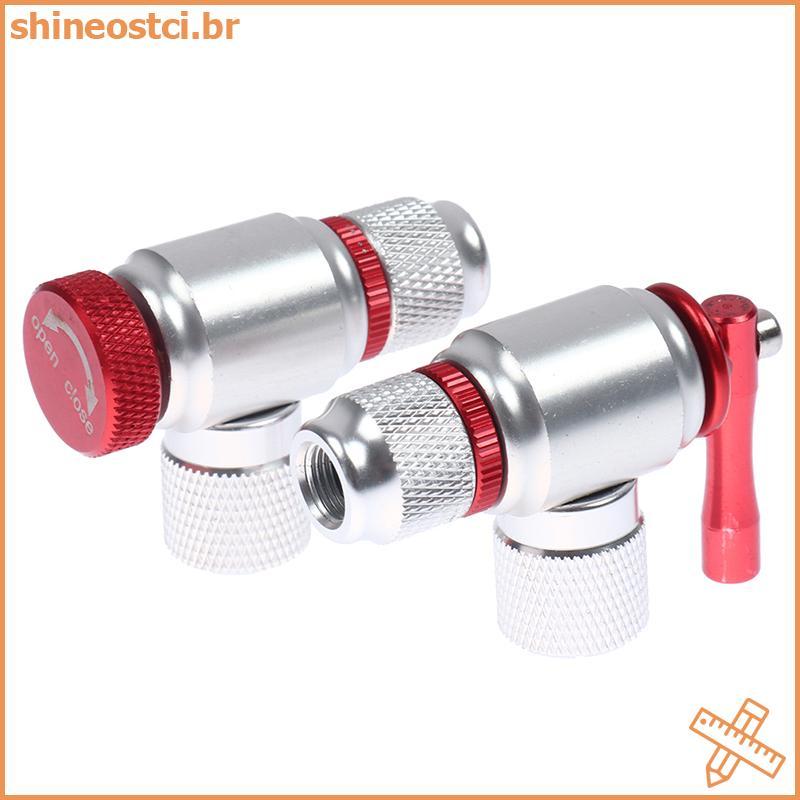 SHINE Portátil Mountain Bike CO2 Cilindro Bomba Bico De Gás Adaptador De Cabeça De Inflador Rápido ,