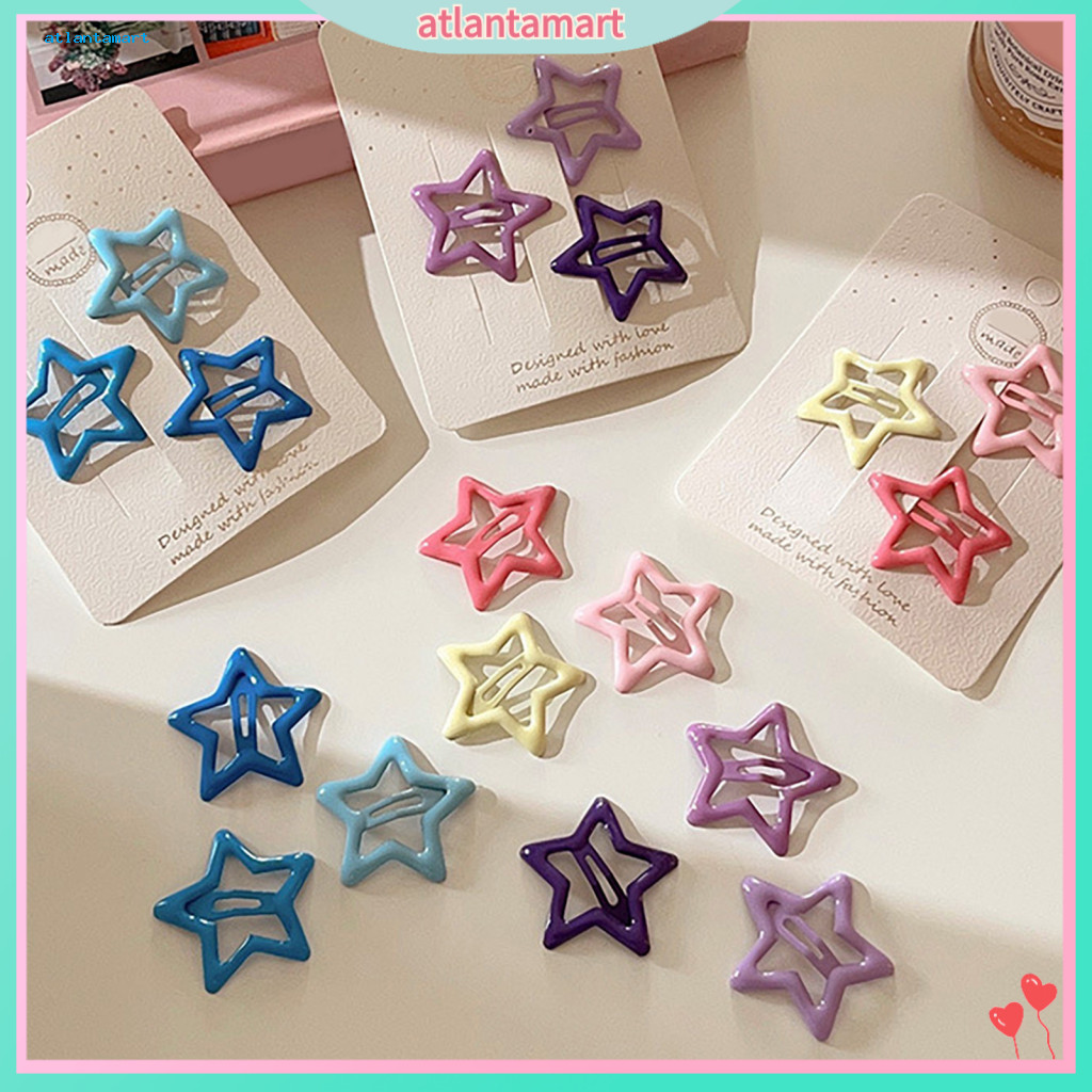 Bangs Hairpin Small Hair Clip 10pcs Girls Star-shaped Hairpins Macaron Color Bb Clips Pins Stable Hold Cute Accessories