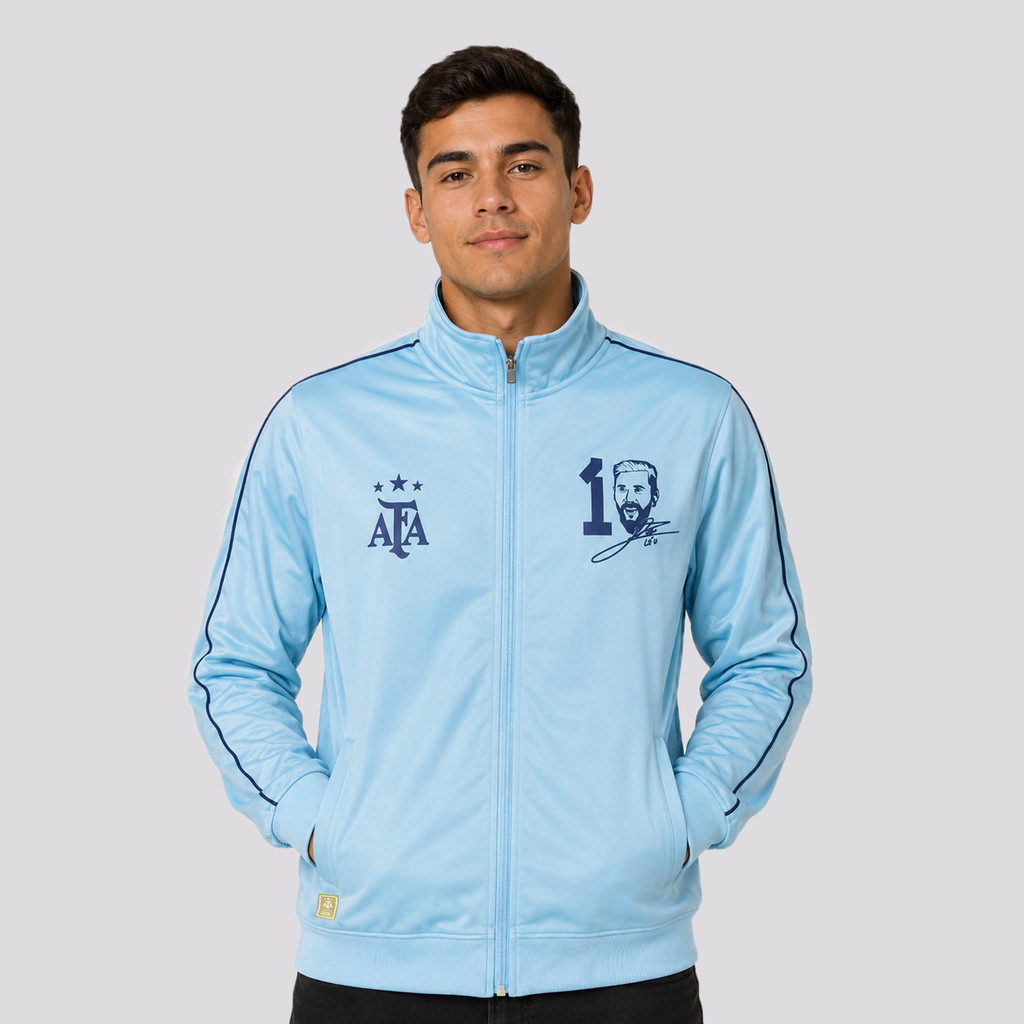Jaqueta Helanca Argentina Messi Azul