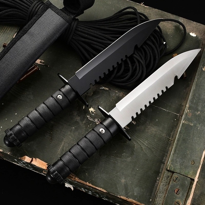 Faca de Cozinha Cutelo com Bainha Resistente Churrasco Pesca Caça Camping Aço Inox