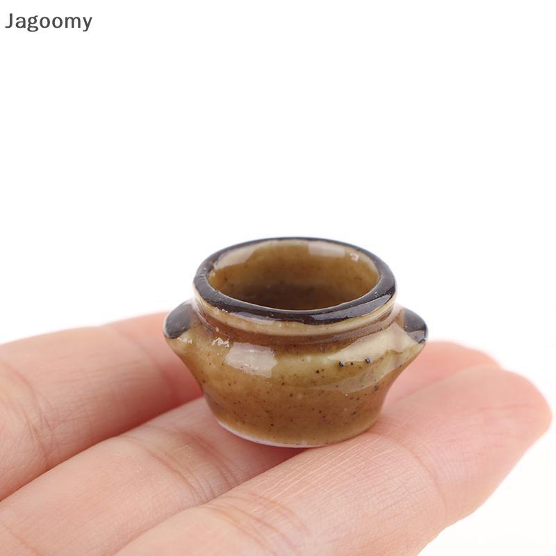 JAG 1 : 12 Casa De Bonecas Cerâmica Pote Tigela Talheres Vegetal Sopa Brinquedo Cozinha OMY