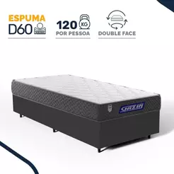 Cama Box com Colchão Gazin de Espuma D60 Double Face Force UP Solteiro 88cm