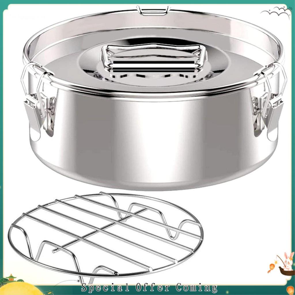 Molde De Panela De Flanela De 2.3 Qt , Flan De Aço Inoxidável Com Tampa-Fabricante De 21 X 21 X 9 Cm