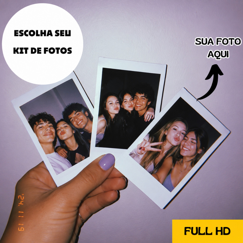 Mini Fotos Personalizadas - ESCOLHA A QUANTIDADE QUE DESEJA HD Presente Envio Full