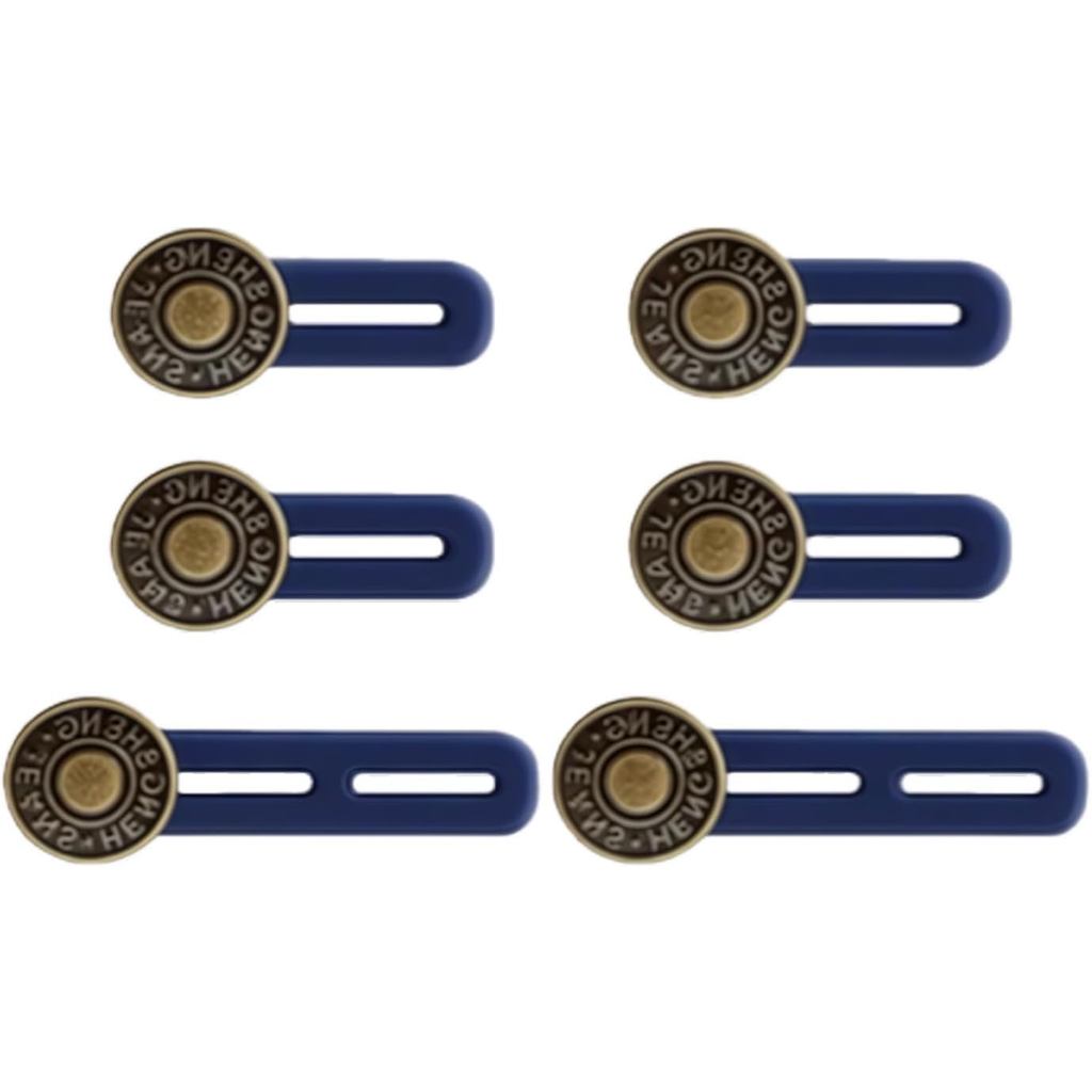 Geettcaifu 6 Peças de Botões Extensor de Cintura para Calças, Botões Extensor de Cintura para Homens e Mulheres, Fivela