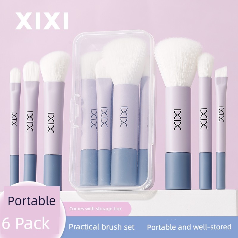 pincel maquiagem kit pincel maquiagem Xixixi Mini conjunto de pincéis de maquiagem portátil conjunto completo pó solto c