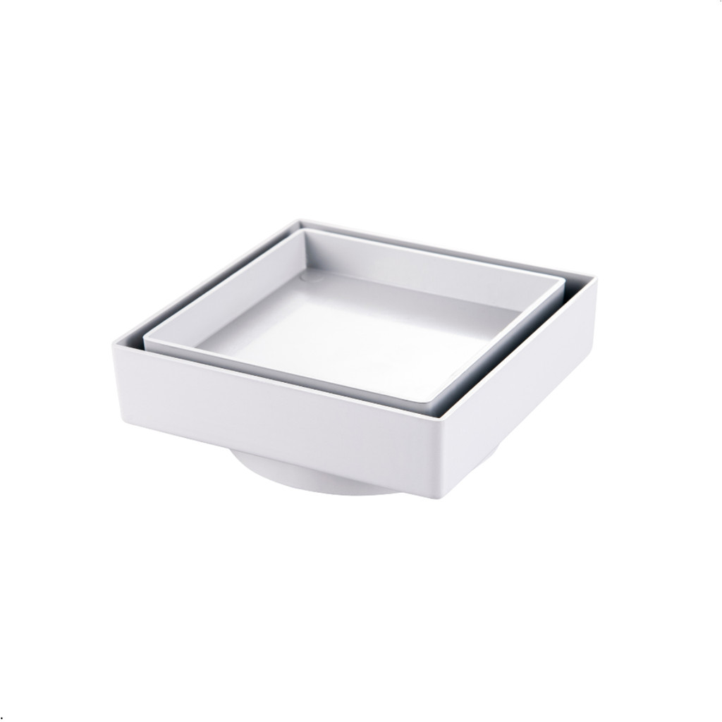 Ralo Oculto 10x10 Inteligente Branco Para Piso Porcelanato