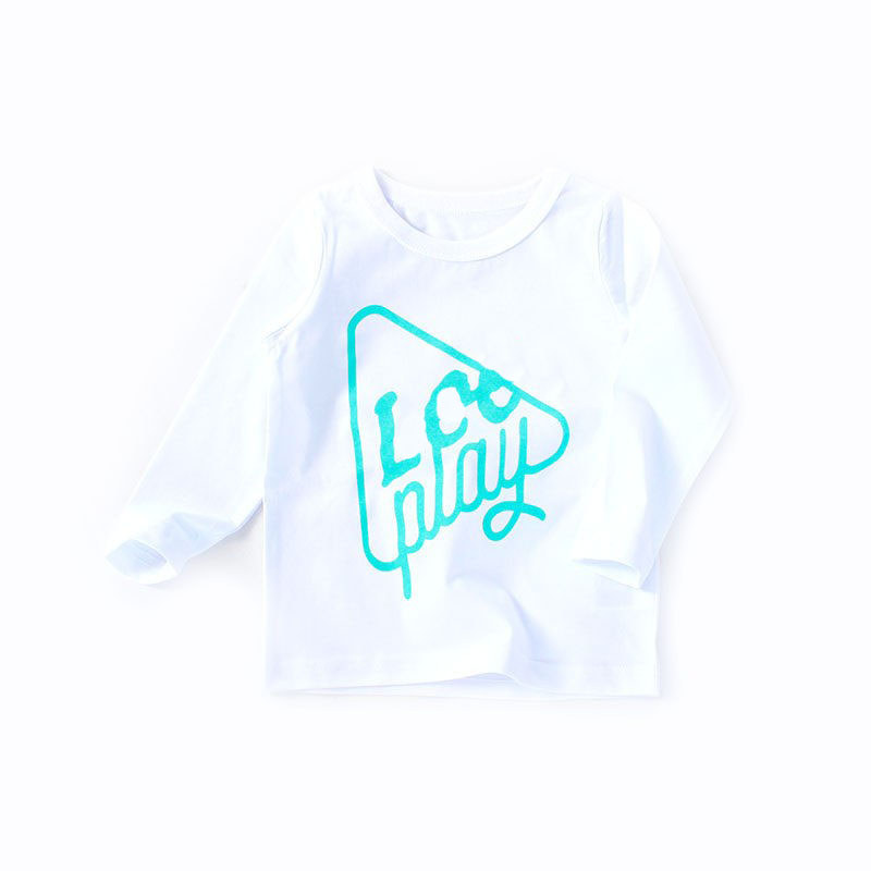 Comércio exterior crianças roupas primavera outono estilo meninos puro algodão branco manga comprida camiseta crianças o
