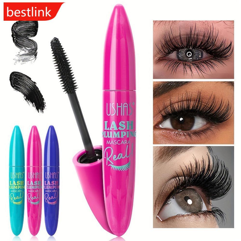 BESTLINK 4D Rímel De Fibra À Prova D'água Longo Alongamento E Volumizing Curl Líquido Preto Lash Builder De Manchas Para