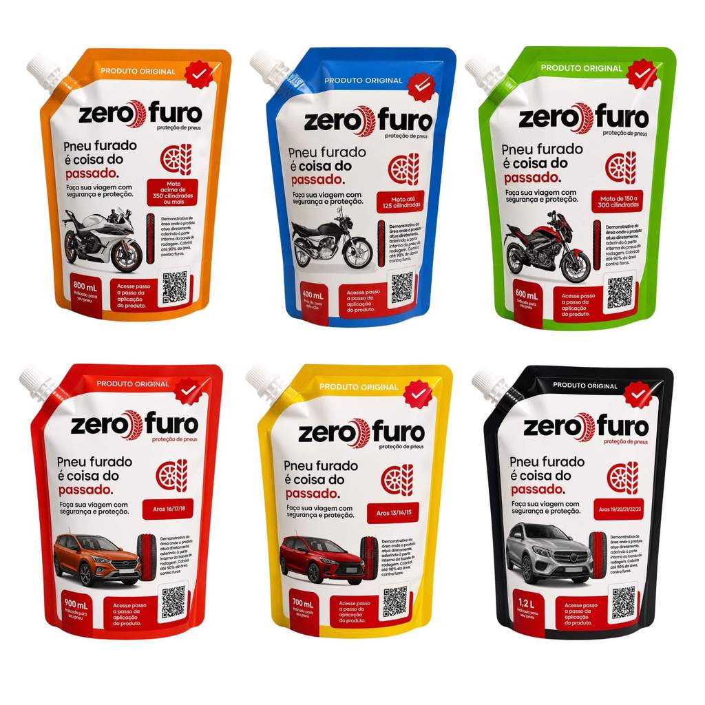 Selante para Pneu Carro e Moto Zero Furo (Escolha)