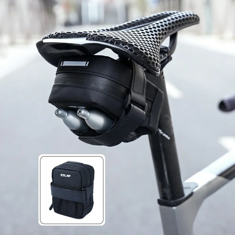 Bolsa Traseira para Bicicleta, Bolsa de Selim para Ciclismo, Bolsa de Malha para MTB e Bicicleta de Estrada, Impermeável