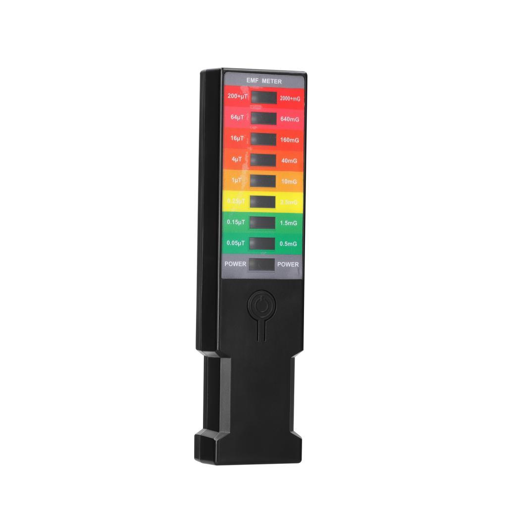 Besttool-BR medidor emf geevorks testador de campo eletromagnético digital com 8 + 1 luzes led gauss para inspeções de