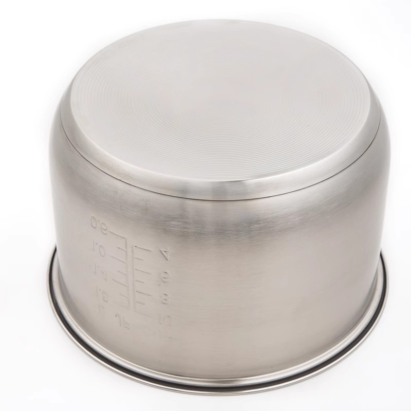 Forro de panela 1.6L adequado para panela de arroz Toshiba RC-5MFMC (W) forro de aço inoxidável 304