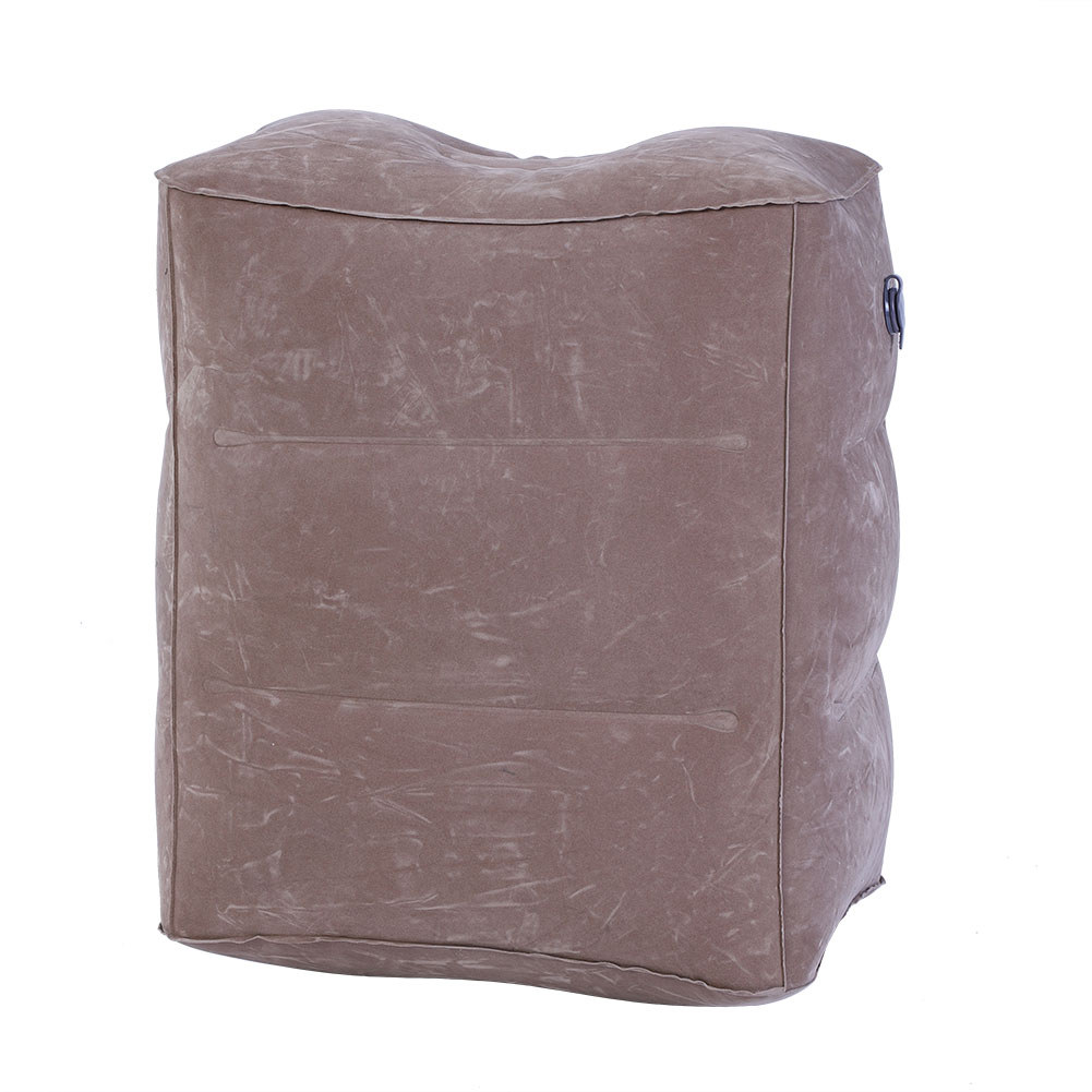 keaostore Apoio Para Os Pés Inflável Travesseiro De Inflação De Ar Viagem Relax Footstool Avião (Cinza)