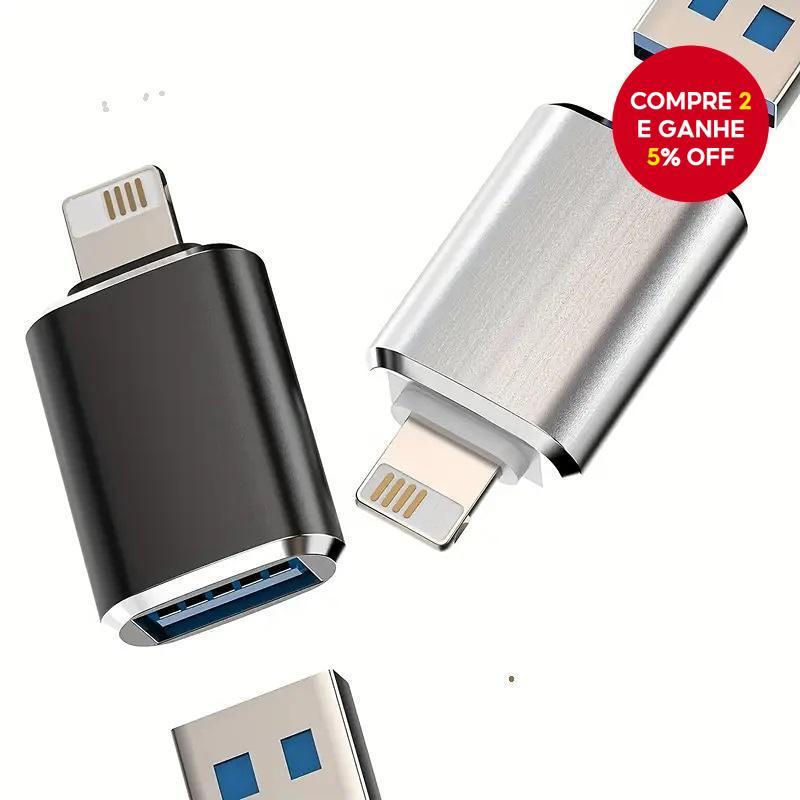 Adaptador USB 3.0 OTG para iPhone 14 13 12 11 Pro XS Max XR X 8 Plus 7 6s iPad i
