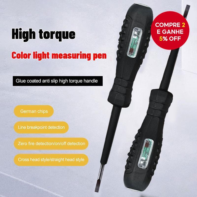 Caneta Elétrica De Medição De Luz Colorida De Alto torque , Chave De Fenda , Quebra De Fio Dedicada Para Eletricista Int