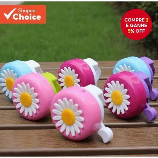 Bicicleta Multicolor Kids Funny Daisy Flower Horns Anel Alarme Guidão Plástico Quente