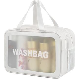 Bolsa de Viagem para Produtos de Higiene Pessoal DAPOWER para Mulheres e Homens, Bolsa Translúcida Fosca com Alça Prátic