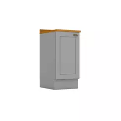 Balcão de Cozinha Americana 1 Porta c/Tampo 40cm Cinza - Henn