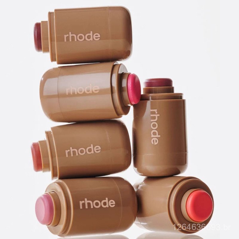Bastão de Blush Rhode Skin Ilumina a Tez, Maquiagem de Contorno Natural para Lábios e Bochechas, Creme Facial de Uso Dup